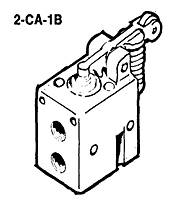 Aventics 2-CA-1B Normally Open Pilotair® Valve with Spring Opposed Cam Roller Lever