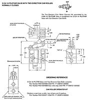 2-CA-1A Normally Closed Pilotair® Valves with Two Direction Cam Roller Details